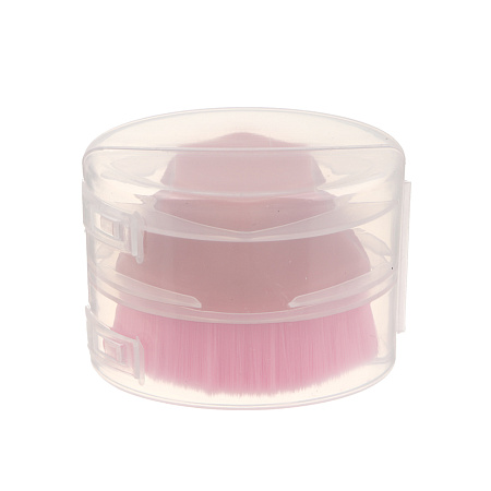 Набор для визажа 7 шт тм ЮНИLOOK (керлер, кисть плоская для тона, спонжи 4шт, блендер 1шт), 4 цвета