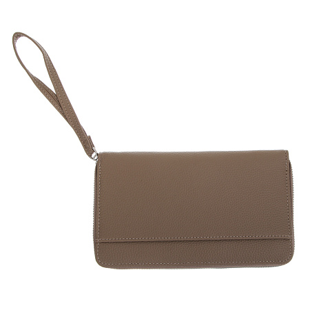 Портмоне-органайзер 20 отделений на молнии тм ЮL Diplomat, ПУ, металл,  19х11х2,5см, 3 цвета