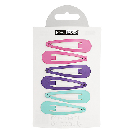 Заколки для волос тм ЮНИLOOK, 6шт, 5см, металл, 2-3 микса цветов, ACS-28