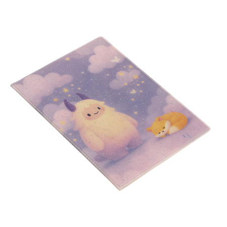 Обложка на паспорт тм ЮL с блестками, ПВХ, 13,6х9,5см, 6 дизайнов