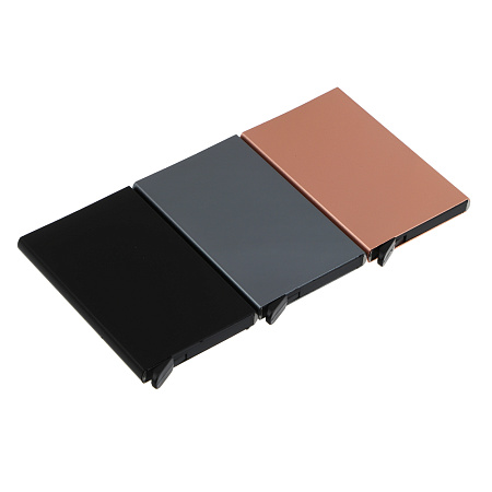 Кардхолдер с выдвижным механизмом на 8 карт тм ЮL, алюминий, пластик, 9,5х6,3см, 3 цвета