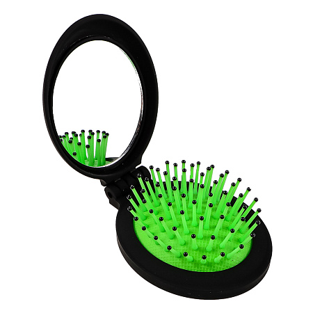 Расческа дорожная тм ЮНИLOOK, с зеркалом пластик, стекло, 6х8см, 4 цвета