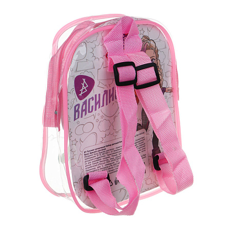 BY Русские супергерои Набор детской бижутерии в рюкзаке 19х14х5см: бусы, браслет, расческа, 3 диз.