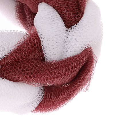 Мочалка косичка тм ЮL банная, полиэтилен, 70гр, 4-6 цветов