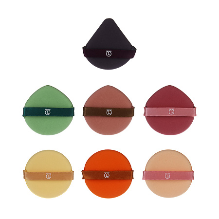 Набор спонжей для макияжа 7 шт в тубусе тм ЮНИLOOK, полиуретан, полиэстер, d5см