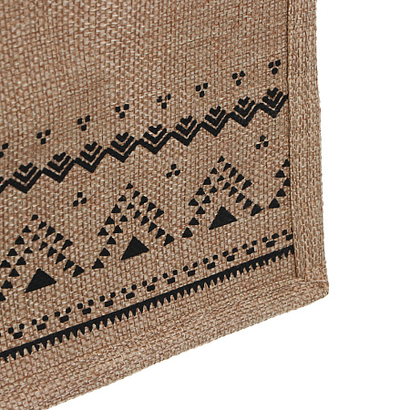 Сумка пляжная на плечо с длинными ручками, на кнопке, тм ЮL, 34x30x17 см, хлопок, лен, 3 вида