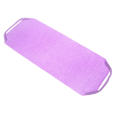 ЮL Мочалка пилинг японская для бани и душа с ручками, жесткая, полиэстер, 45х19см, 4 цвета, МС24-07