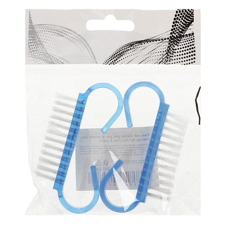 ЮНИLOOK Щетка для рук и ногтей 2шт., пластик, 6х1,3х3,7см, 3 цвета