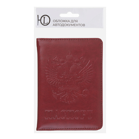 ЮL Обложка для паспорта с гербом РФ, ПУ, 14х9,7см, 5 цветов