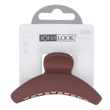 Краб для волос ЮНИLOOK, 6см, металл, пластик, 2 дизайна, ACS-45