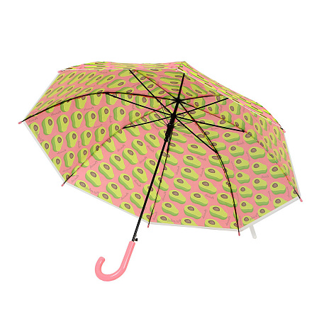 Зонт-трость, универсальный, металл, пластик, ПВХ, 60 см, 8 спиц, 4 дизайна, RST909