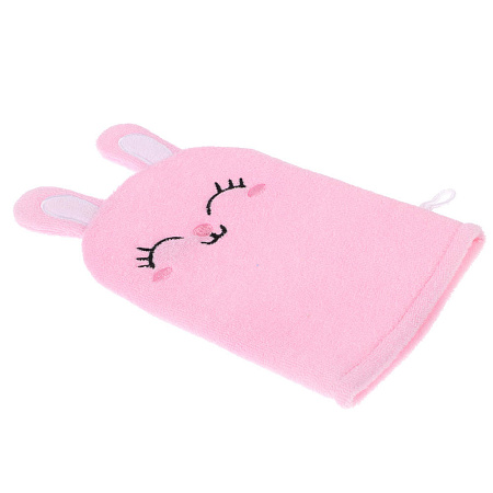 ЮL Мочалка рукавичка для ванны и душа в виде зверюшек, полиэстер, 18х13см, 3 дизайна, МС24-08