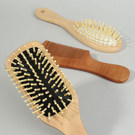 ЮНИLOOK Расческа массажная Эко, дерево, 22,5х6,5см