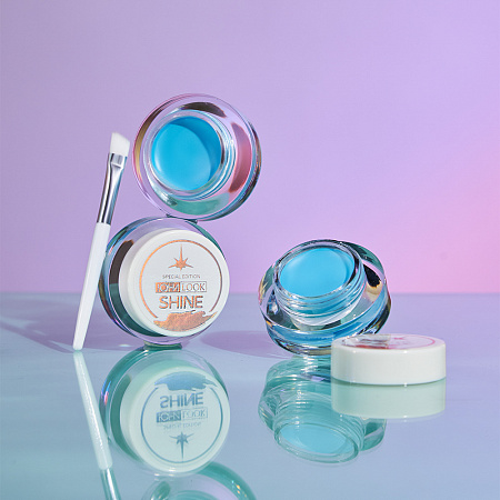 ЮНИLOOK Шайн Подводка гелевая с кистью, 3,8г, тон 03, голубой
