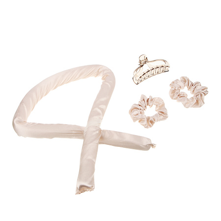 ЮНИLOOK Набор для завивки локонов (бигуди-лента, 2 резинки, краб), полиэстер, 3 цвета, ACS25-20