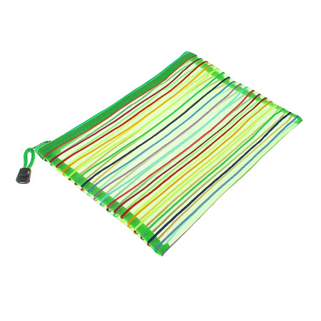 Конверт универсальный тм ЮL "Мультиколор" ф А4 на молнии 33,5х24см, полиэстер сетка, 6 цветов