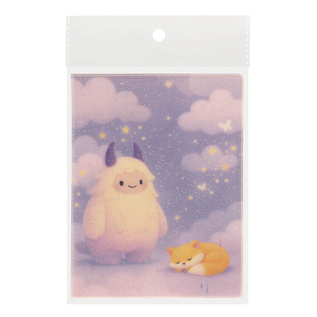 Обложка на паспорт тм ЮL с блестками, ПВХ, 13,6х9,5см, 6 дизайнов