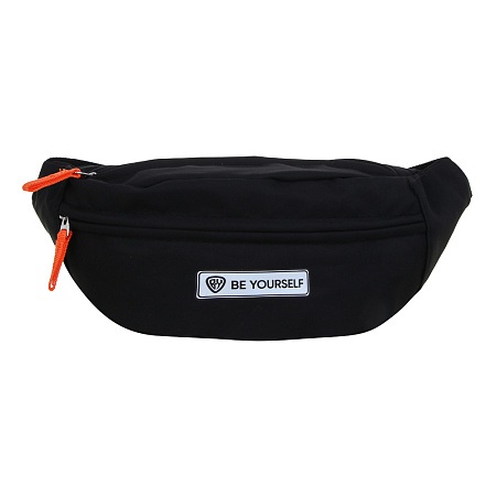 ЮL Сумка поясная с 3-мя отделениями, 100% ПЭ, 33х16х9см, черный, МП-8