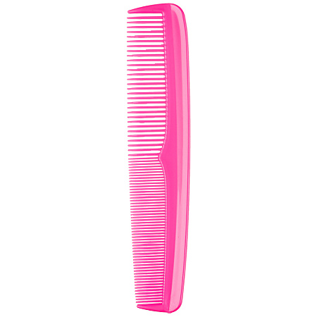 Расческа-гребень тм ЮНИLOOK, металлик, пластик, 17,7х3,1см, 4-6 цветов