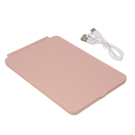 Зеркало с LED подсветкой настольное тм ЮНИLOOK Светозар, полипропилен, стекло, 19,8х13,5см, 2 цвета