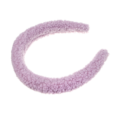 ЮНИLOOK Ободок для волос, 4 см, полиэстер, пластик, лавандовый