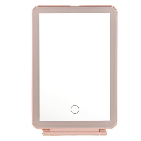 Зеркало с LED подсветкой настольное тм ЮНИLOOK Светозар, полипропилен, стекло, 19,8х13,5см, 2 цвета