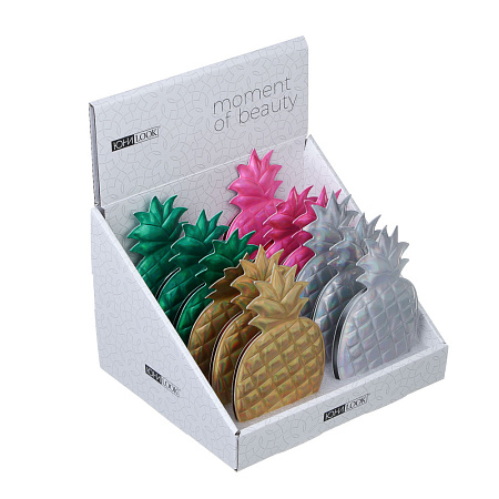 ЮНИLOOK Зеркало карманное, ПВХ, стекло, 6,4х5,8см, 4 цвета