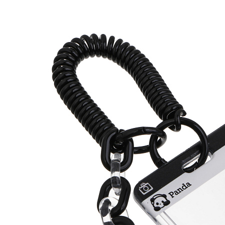 Чехол брелок для пропуска тм ЮL Pan-Da! на пружинке, пластик, металл, 10,5х6,5см, 4 дизайна