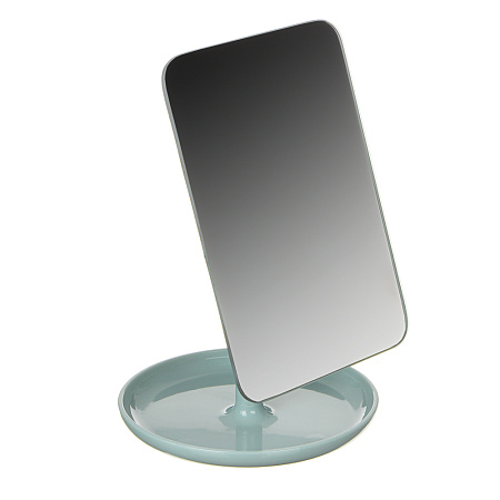 Зеркало настольное ЮниLook, пластик, стекло, 12,5х24см, 3 цвета, 1862
