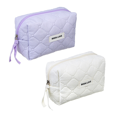 ЮL Косметичка стеганая дутая Килт, 100% ПЭ, 17х12х8см, 2 цвета
