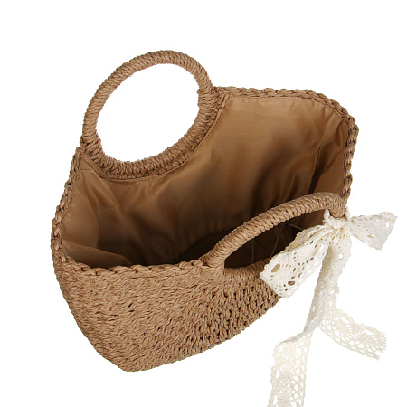 Сумка пляжная плетенная тм ЮL, 40x42см, папирус