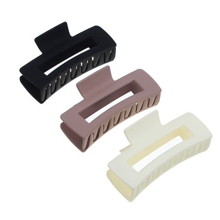 Краб для волос ЮНИLOOK, 10,5 см, пластик, 3 цвета, ACS-36