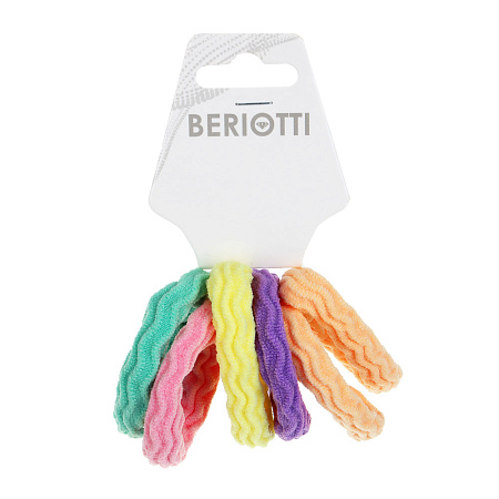 BERIOTTI Набор резинок для волос 6шт, нейлон, 4.5см, 6 дизайнов