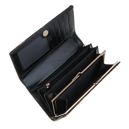 ЮL Кенсия Кошелек женский для купюр, карт и монет с фермуаром, полиуретан, 18,5х10х3,5 см, 2 цвета, КЖ24-16