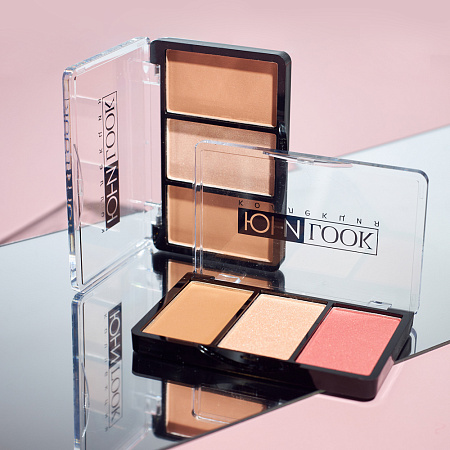 ЮНИLOOK Набор для контуринга 3 в 1, 11гр, 2 тона, НК-21