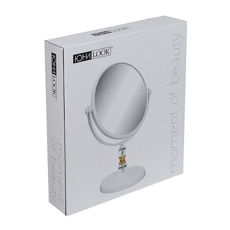 ЮНИLOOK Беатрис Зеркало настольное с декором, пластик, стекло, высота 29см, 17х14см, 2 цвета