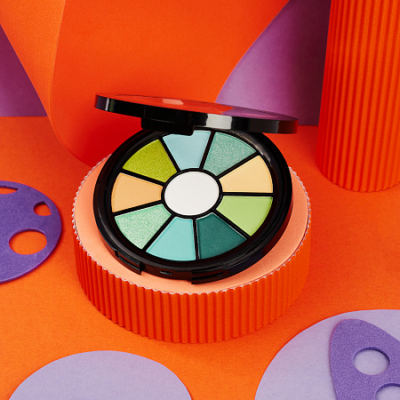 BY ЮНИLOOK Тени для век 10-цветные, 10 гр, 3 тона