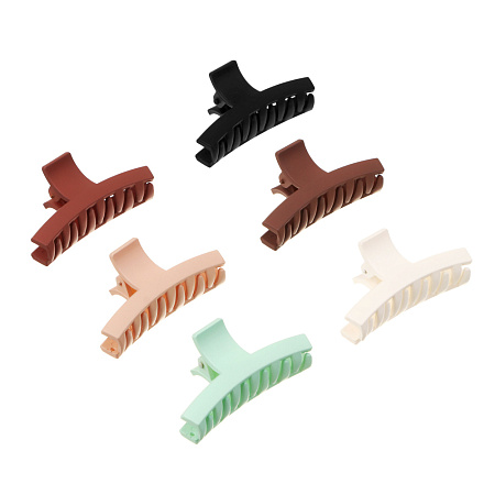 Краб для волос ЮНИLOOK, 6см, металл, пластик, 2 дизайна, ACS-45