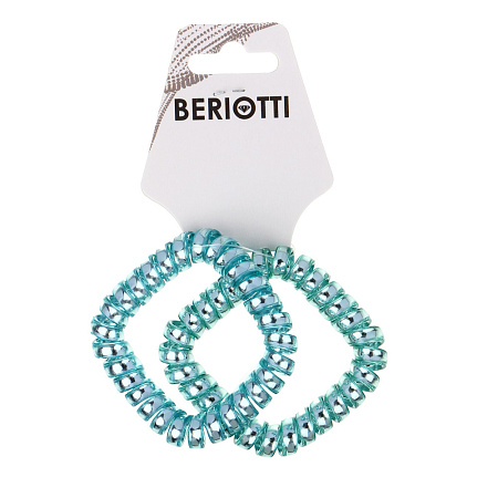 BERIOTTI Набор резинок-спиралек для волос фигурные 2шт, d3-4см, пластик, 4 дизайна