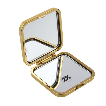 ЮНИLOOK Мирикл Зеркало карманное складное, зум х1, х2, пластик АБС, стекло, 6,3x6,3см, 3 цвета