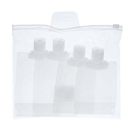 Набор мягких дорожных емкостей 4 шт тм ЮНИLOOK (100 мл х 2 шт, 50 мл х 2 шт)