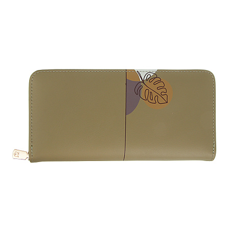 ЮL Астирия Кошелек для карт, купюр и монет с отделением на молнии ПУ, 19х9,5х2,5 см, 2 цвета, КЖ24-20