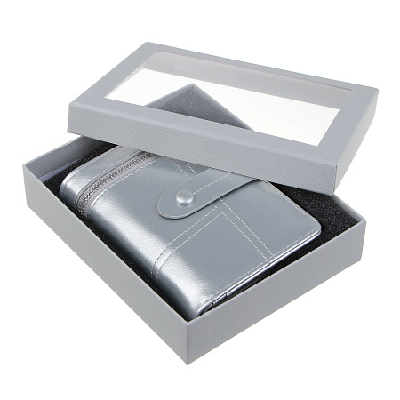 ЮL Анзелия Кошелек женский для купюр, карт и монет на кнопке, полиуретан, 14x10x3 см, 2 цвета, КЖ24-17