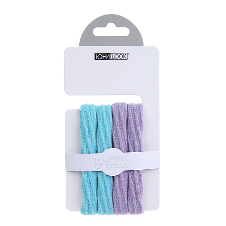 ЮНИLOOK Резинки для волос, 4шт, полиэстер, 5,5см, 6 цветов, ACS-05