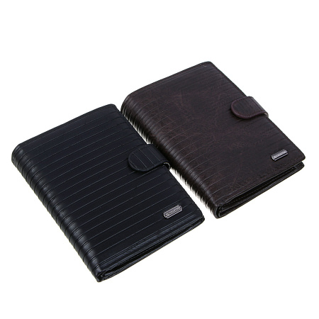 ЮL Брантус Портмоне мужское для карт, купюр и монет, полиуретан, 14,2х11х2, 5см, 2 цвета, КЖ24-35