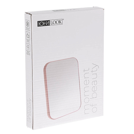 Зеркало настольное тм ЮНИLOOK пластик, стекло, 13х18см, 4 цвета, ЗН19-1