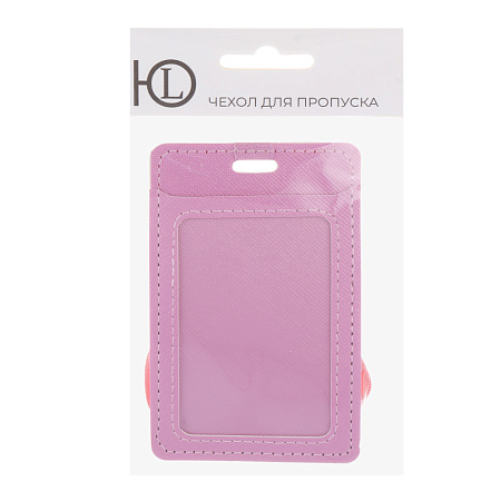 Чехол для пропуска тм ЮL двусторонний на ленте с ретрактором, ПВХ, металл, 10,7х6,7см, 3 цвета