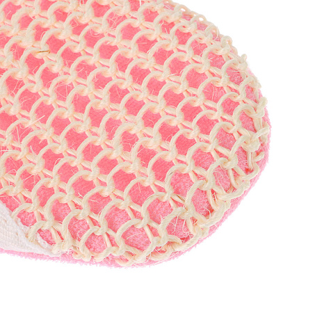 ЮL Мочалка варежка банная, сизаль, полиэстер, поролон, 21,5х18см, 3 цвета, МЭ24-02