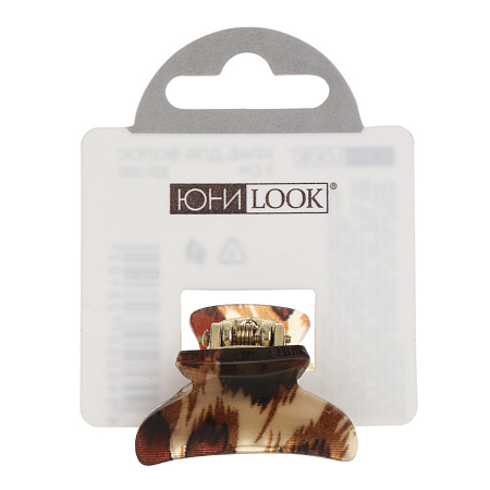 ЮНИLOOK Краб для волос, 3см, пластик, 3 дизайна, ACS-110