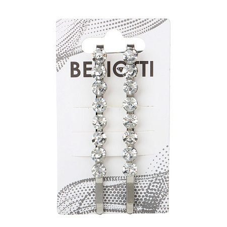 BERIOTTI Заколка-зажим 2шт, 7см, металл, пластик, 2 цвета